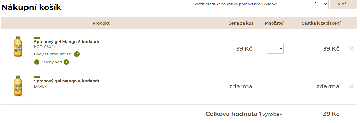 1+1 zdarma na sprchové gely Plaisirs Nature