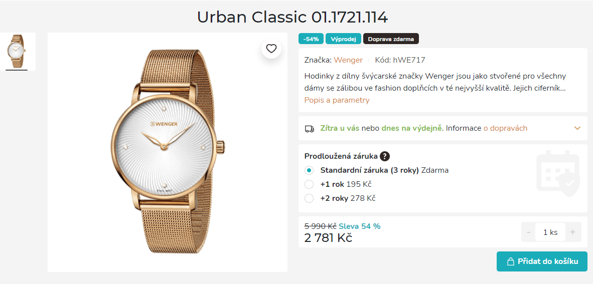 Dámské hodinky Wenger Urban Donnissima