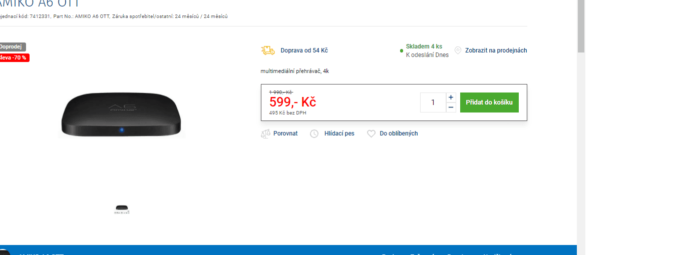 Multimediální centrum AMIKO, Wifi