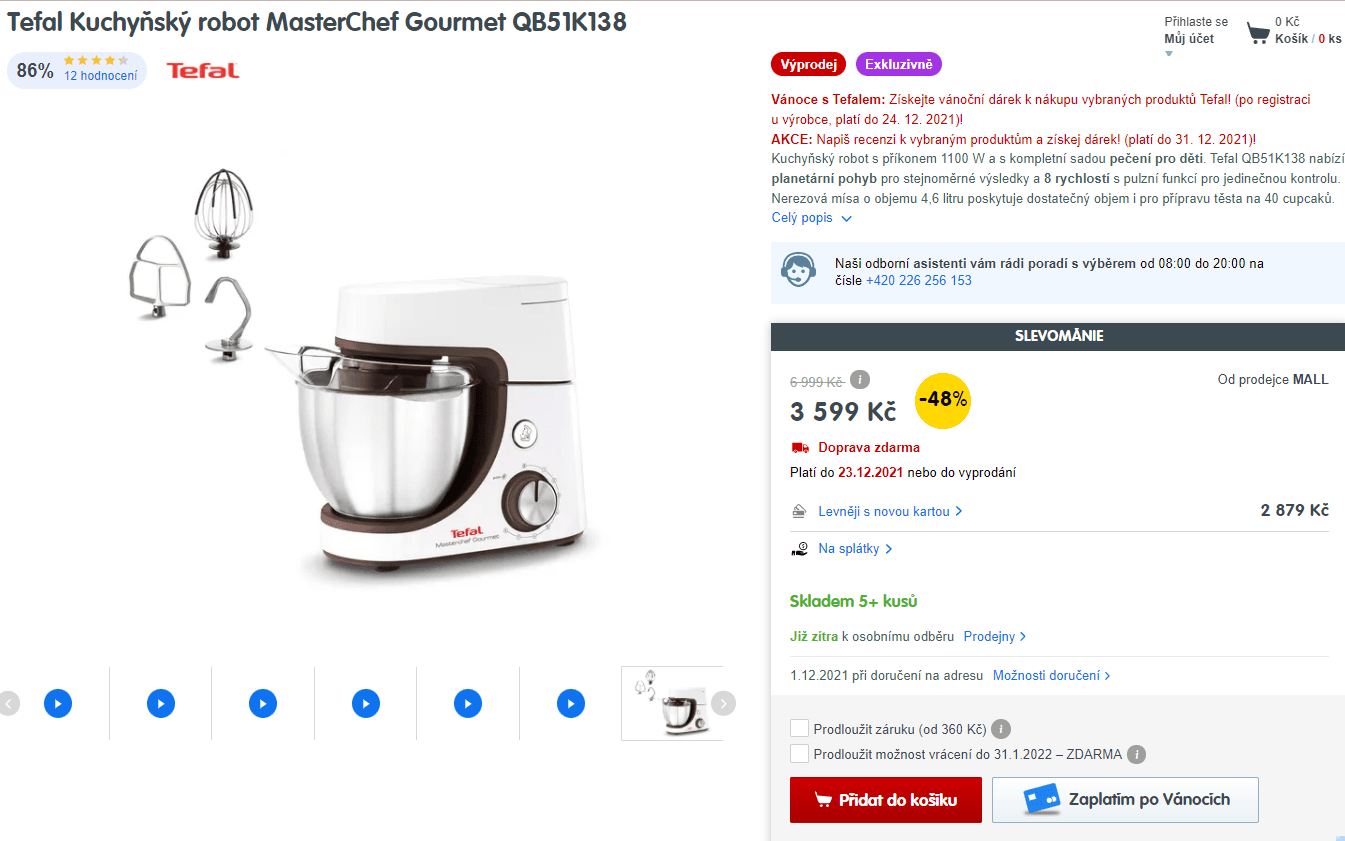 Kuchyňský robot Tefal MasterChef