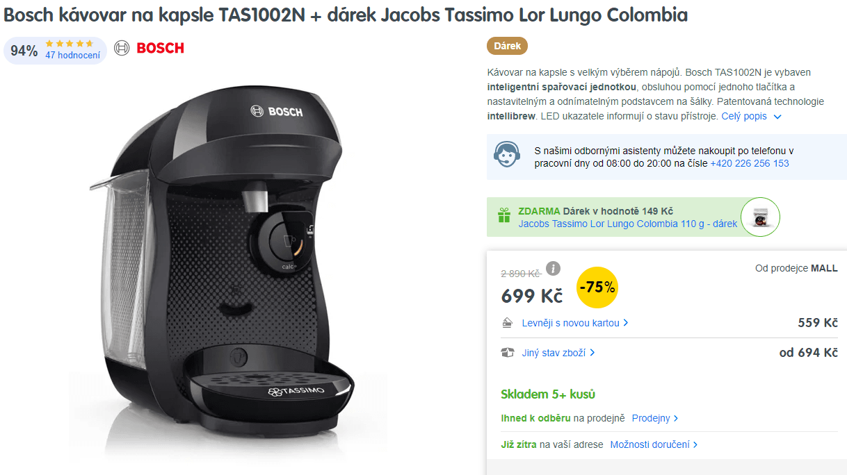 Kávovar Bosch TASSIMO Happy