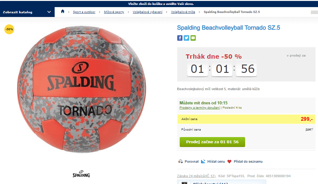 Beachvolejbalový míč Spalding Tornado