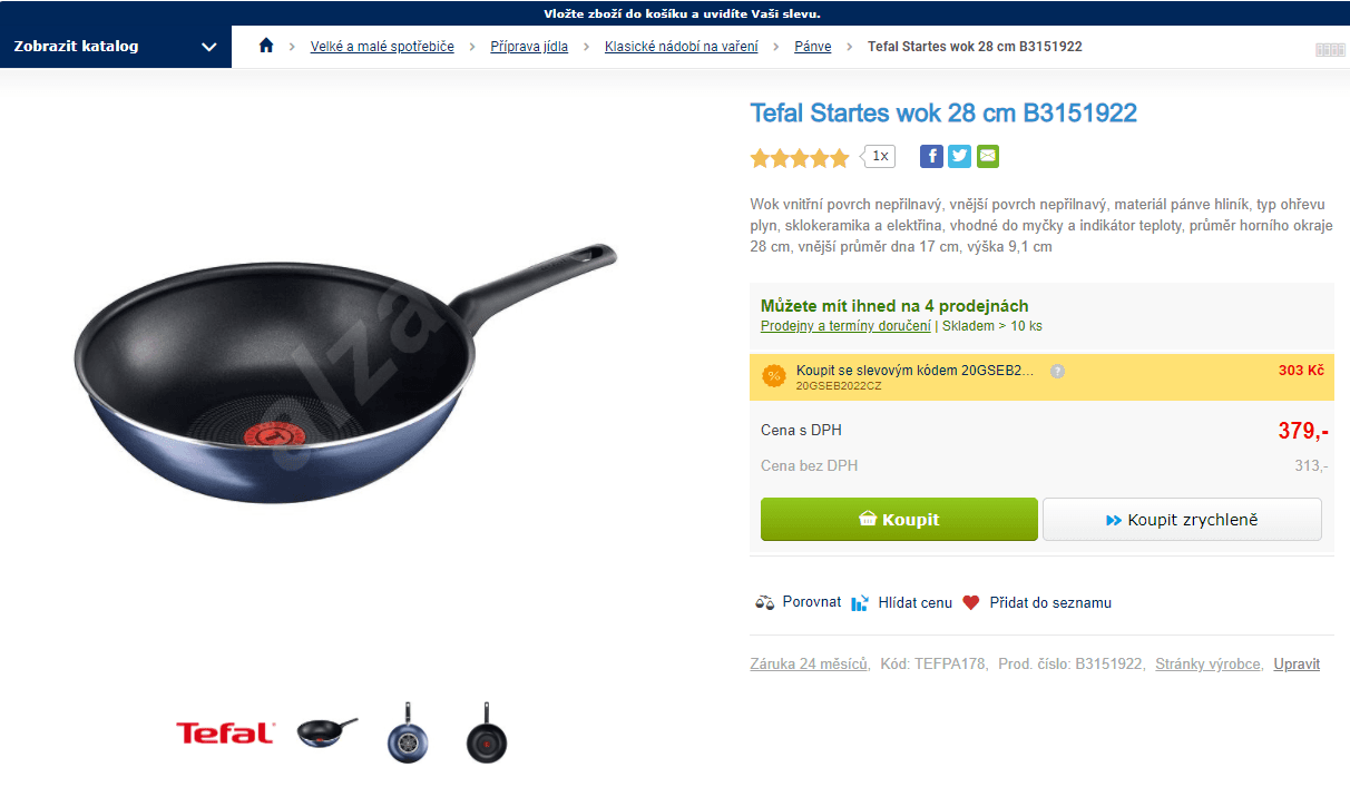 Wok Tefal Startes 28 cm, B3151922