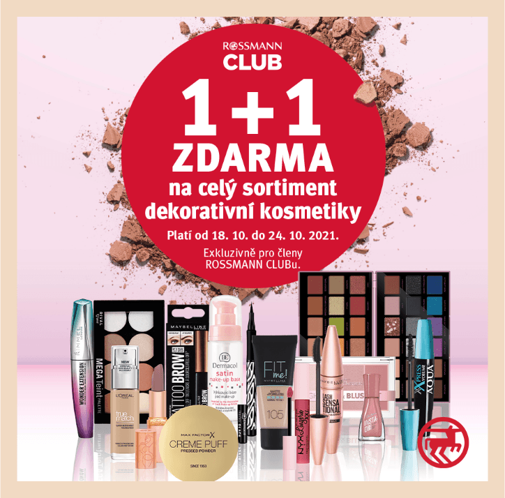 Akce 1+1 zdarma na dekorativní kosmetiku