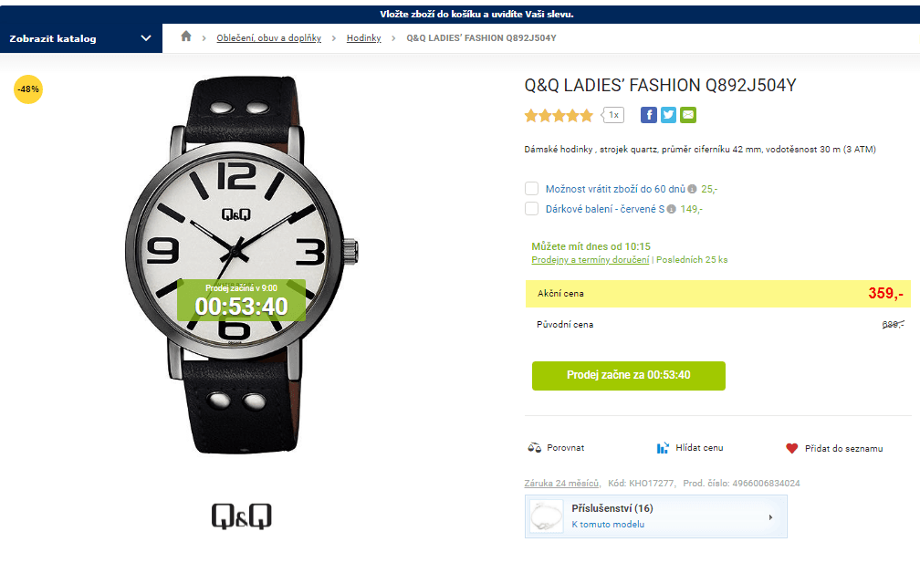 Dámské hodinky Q&Q Q892J504Y