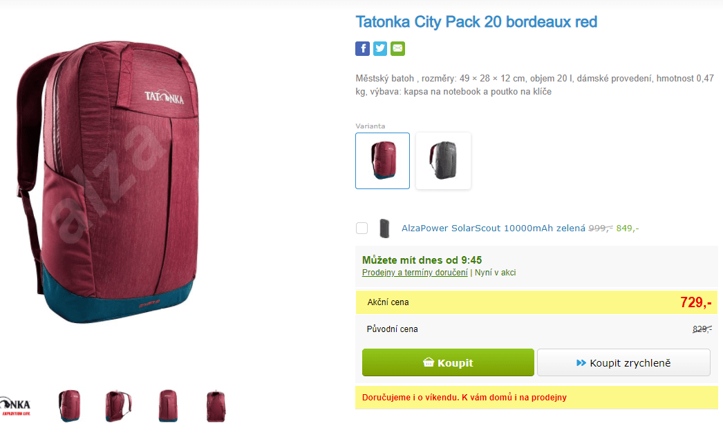 Městský batoh Tatonka City Pack 20