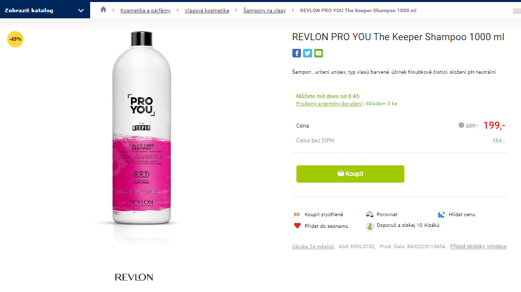 Šampon Revlon Pro You The Keeper 1 l