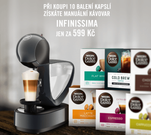 Kávovar k nákupu kapslí za 599 korun