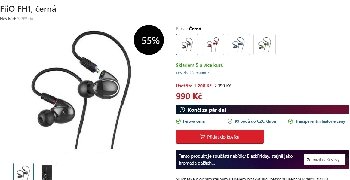 Sluchátka FiiO FH1