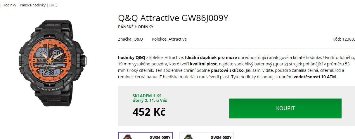 Pánské hodinky Q&Q Attractiv