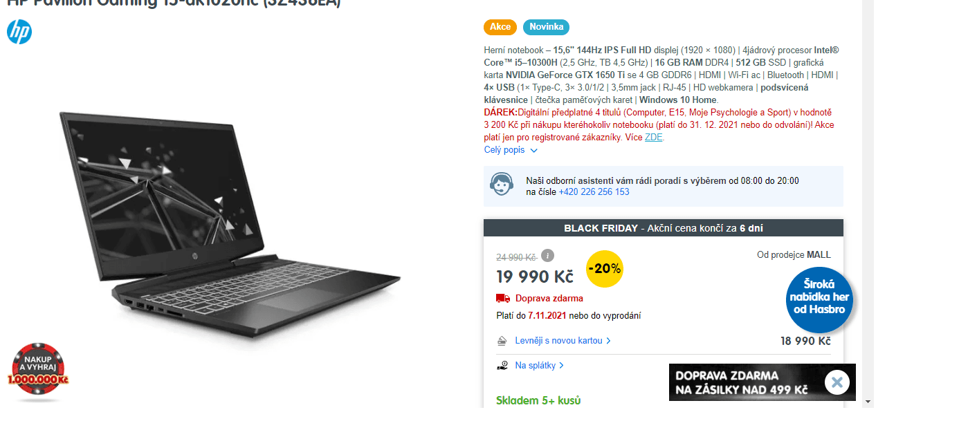 HP, i5 4,5GHz, 16GB RAM, 4GB Nvidia, 15,6"