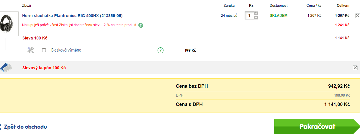 Herní sluchátka Plantronics RIG 400HX