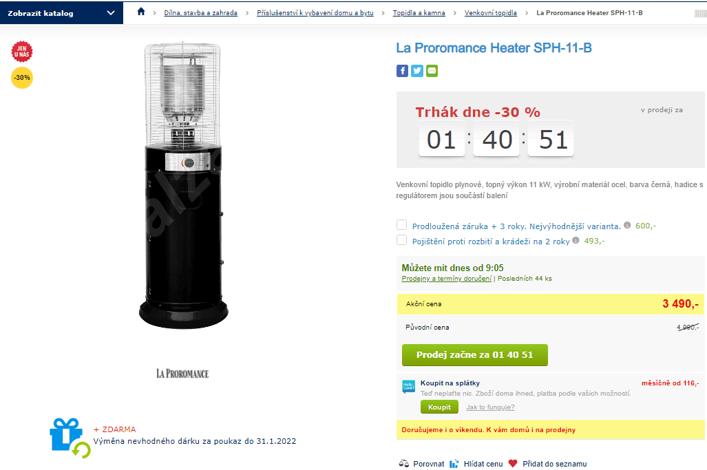 Topidlo La Proromance Heater SPH-11-B