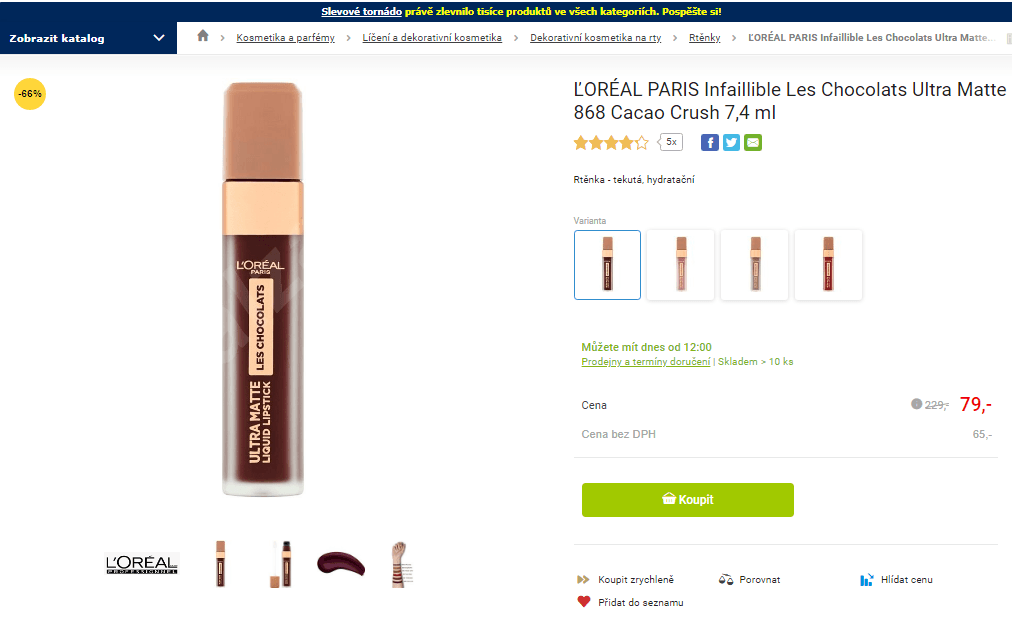 Rtěnka L'Oréal Paris Infaillible 868