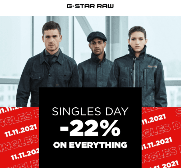G-STAR - sleva 22% na vše