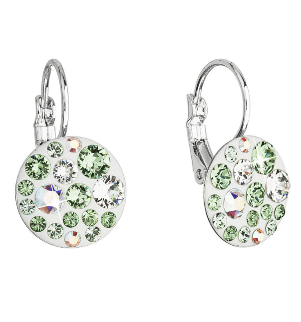 Náušnice bižuterie se Swarovski krystaly oranžové