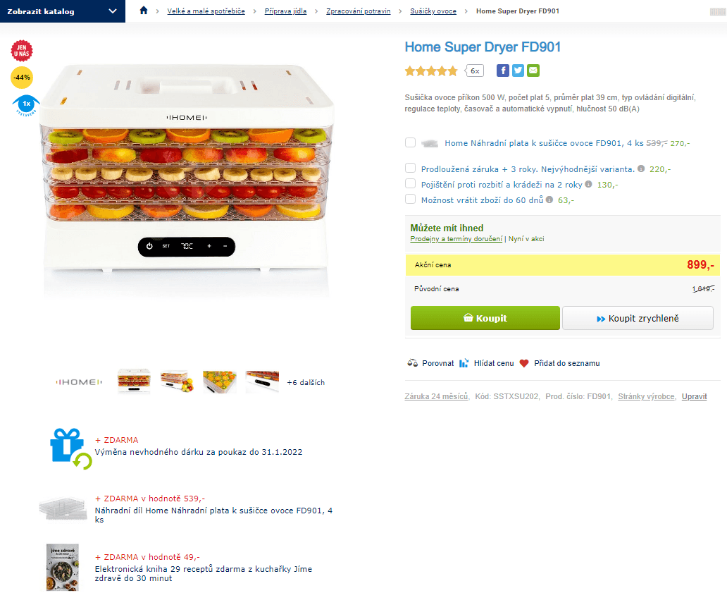 Sušička ovoce Home Super Dryer FD901