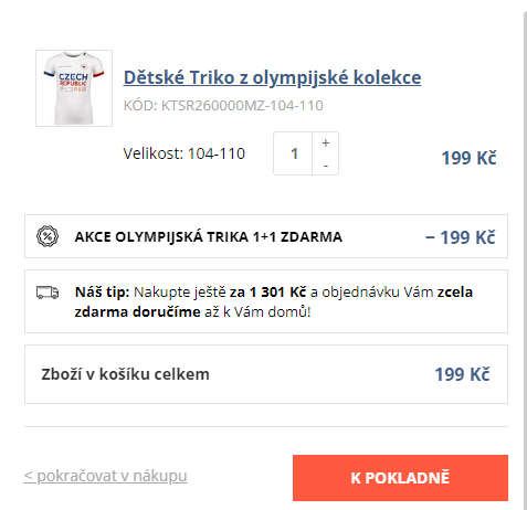 Alpinepro.cz - akce 1+1 na olympijská trička