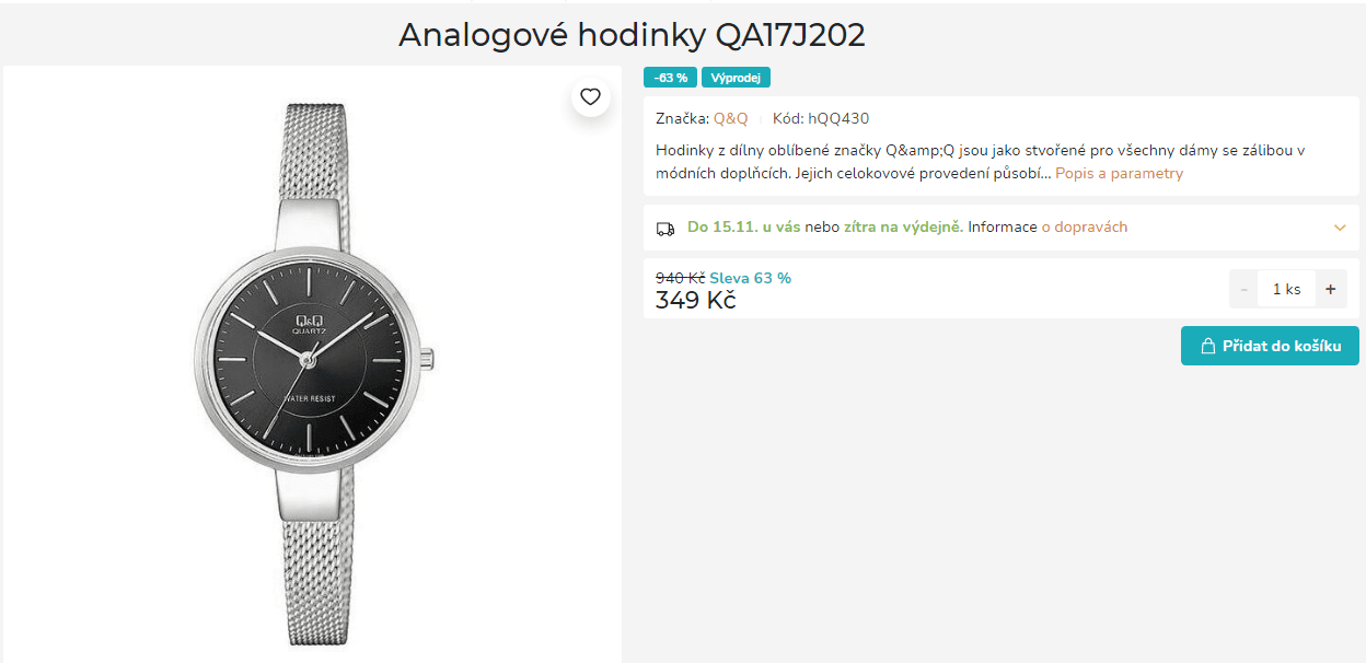 Dámské hodinky Q&Q QA17J202