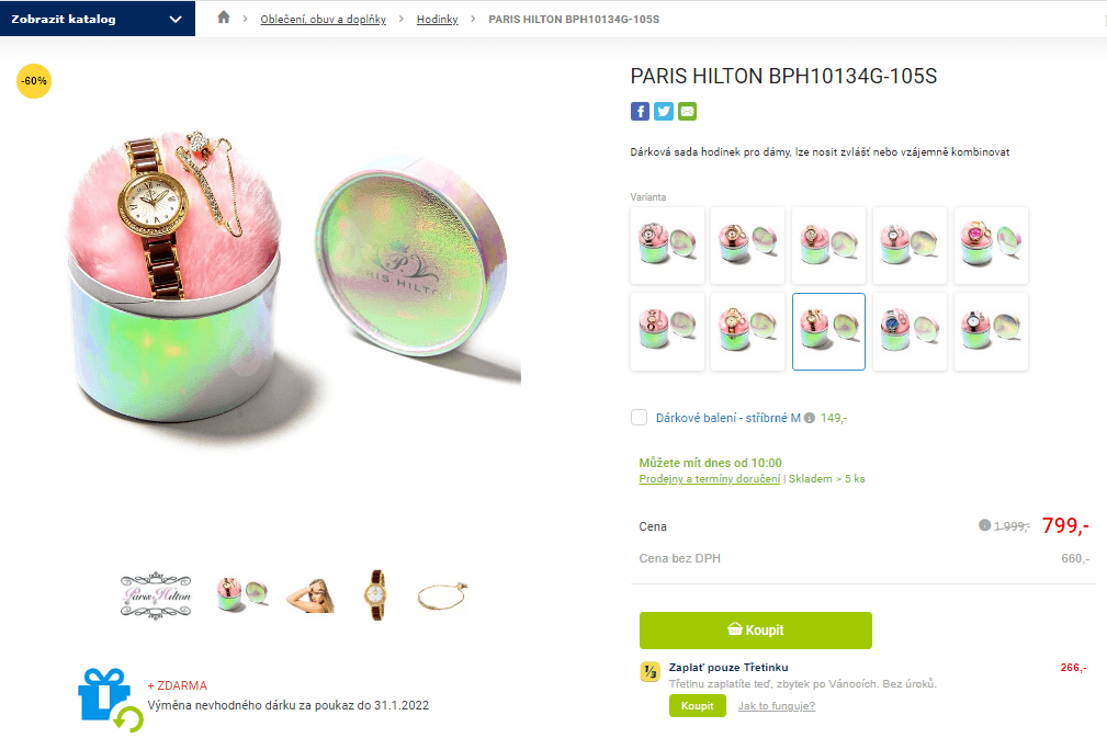 Dárková sada Paris Hilton BPH10134G-105S