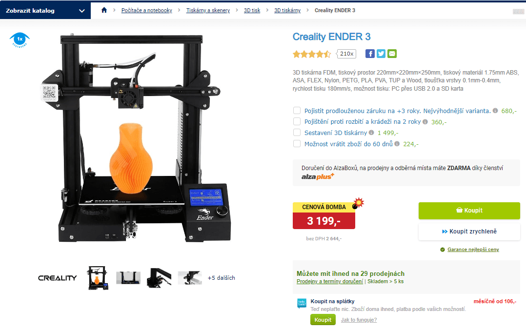 3D tiskárna Creality ENDER 3 