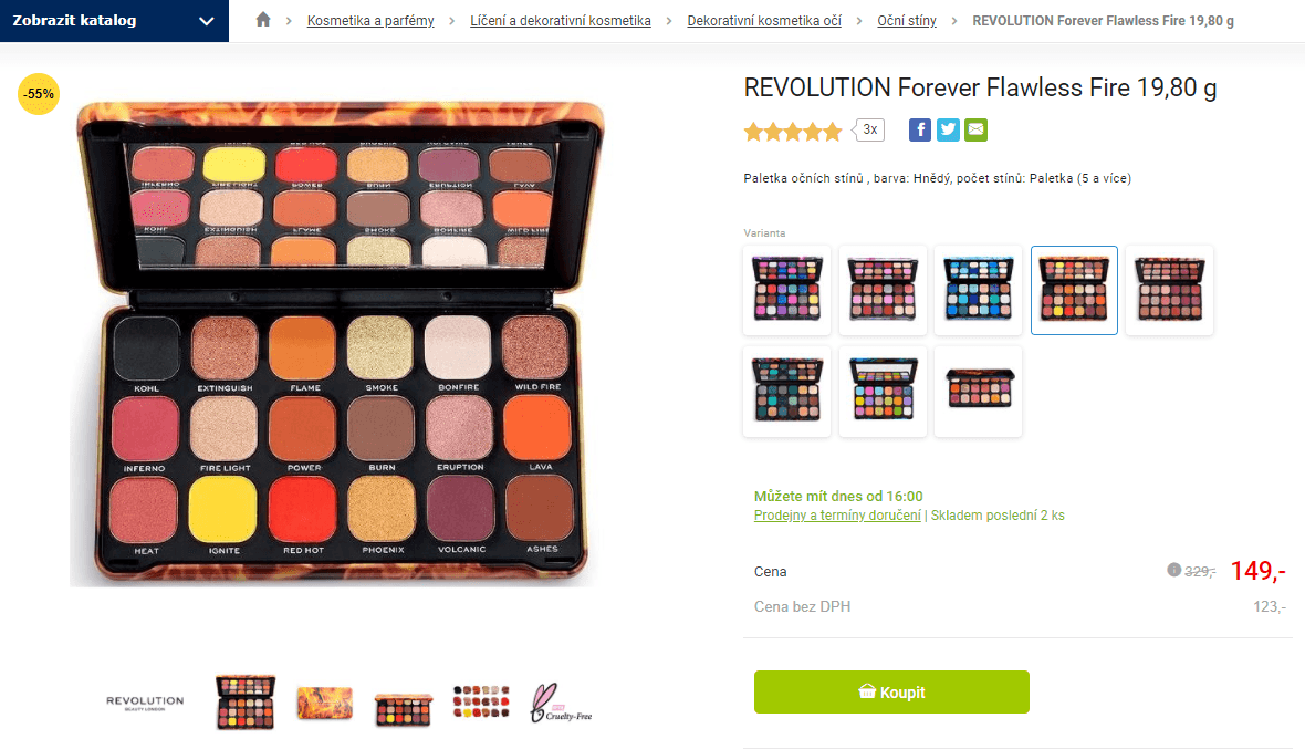 Paletka Revolution Forever Flawless Fire