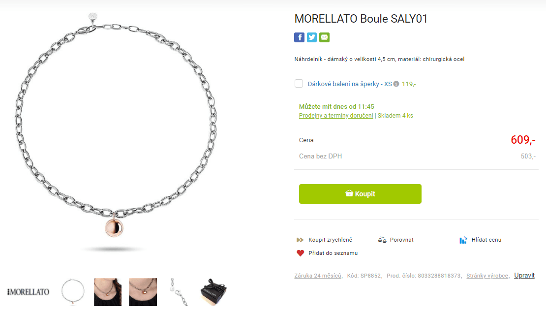 Náhrdelník Morellato Boule SALY01