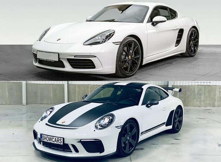 Jízda v Porsche 718 vs. Porsche 911 GT3