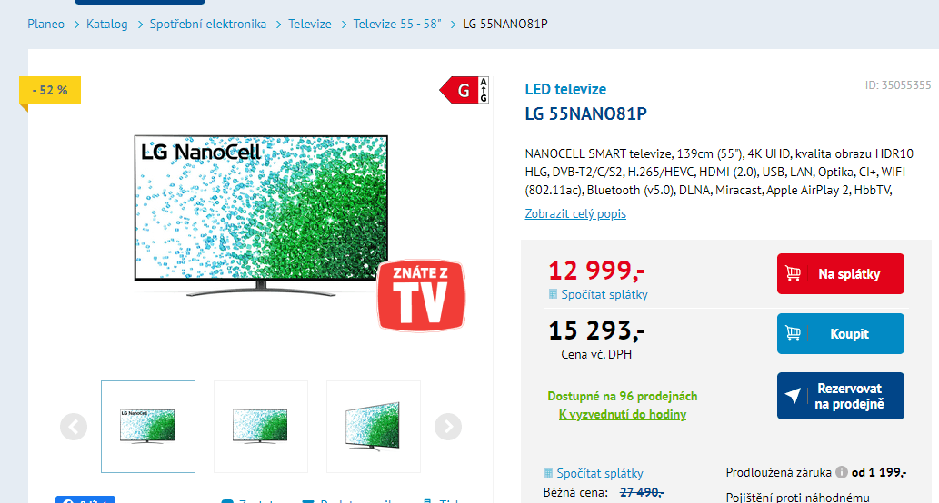 4K Nanocell TV, Smart, HDR, 139, LG
