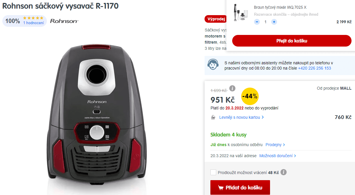 Sáčkový vysavač Rohnson, Hepa filtr