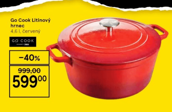 Litinový hrnec o objemu 4,6 litru