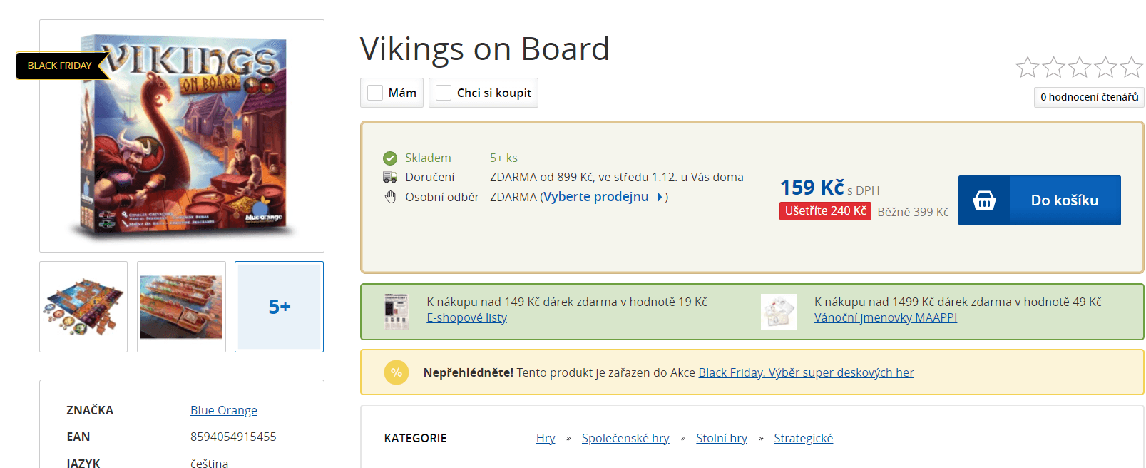 Společenská hra Vikings on Board