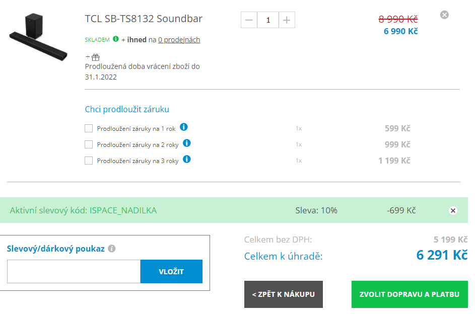 Soundbar TCL, 3.1, Wifi, BT, Chromecast