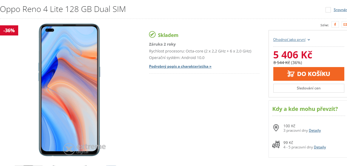 Oppo, 8x 2,2GHz, 8GB RAM, 5G