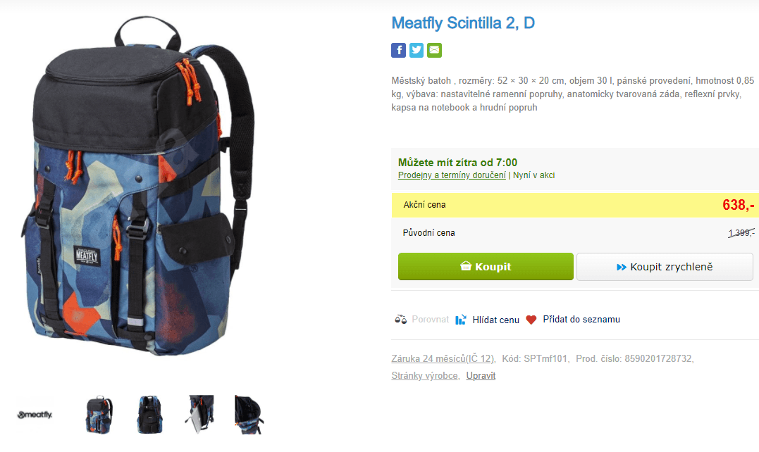 Městský batoh Meatfly Scintilla, 30 l