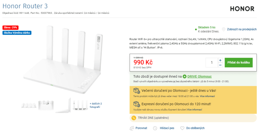 Router Honor 3, Wi-Fi 6+, technologie