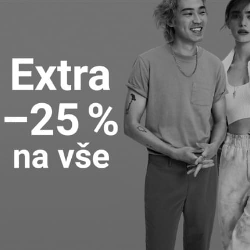 Extra sleva 25% na vše, i výprodej