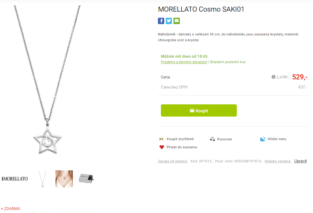 Náhrdelník Morellato Cosmo