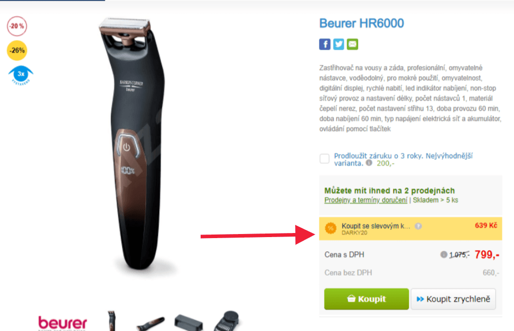 Multifunkční zastřihovač Beurer HR6000