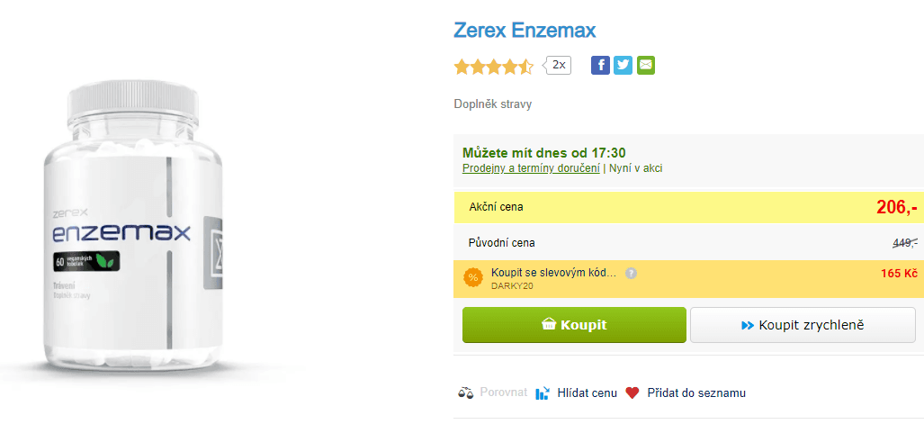 Doplněk stravy Zerex Enzemax 60 kapslí