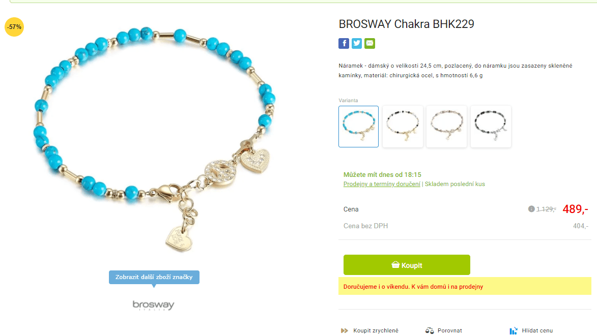 Náramek na kotník Brosway Chakra 