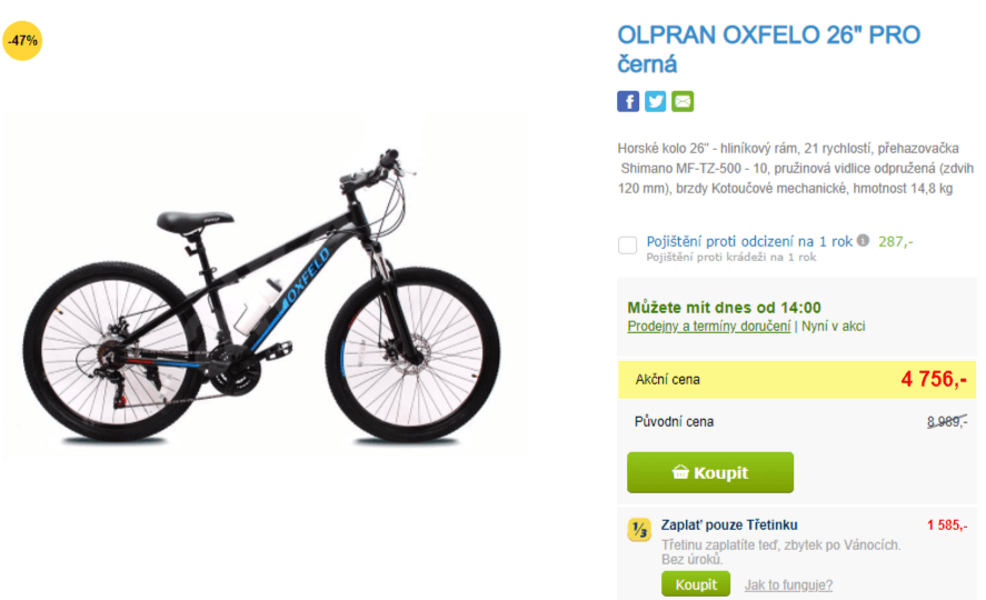 Horské kolo OLPRAN OXFELO 26", S