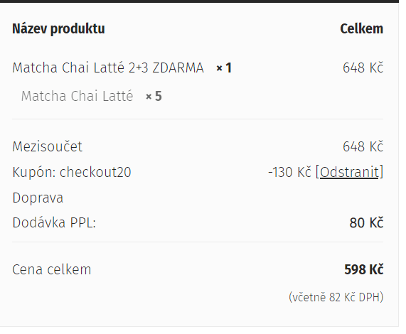 Matcha Chai Latté 2+3 zdarma