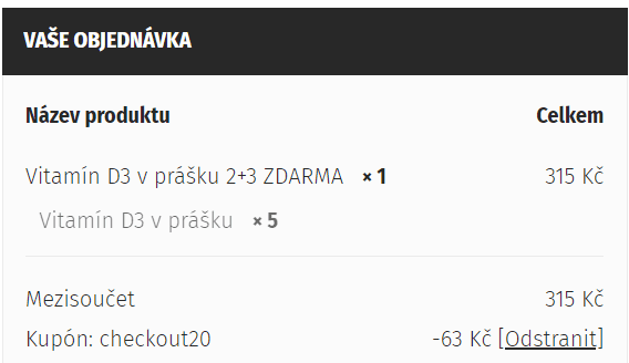 Vitamin D3 práškový 2+3 zdarma