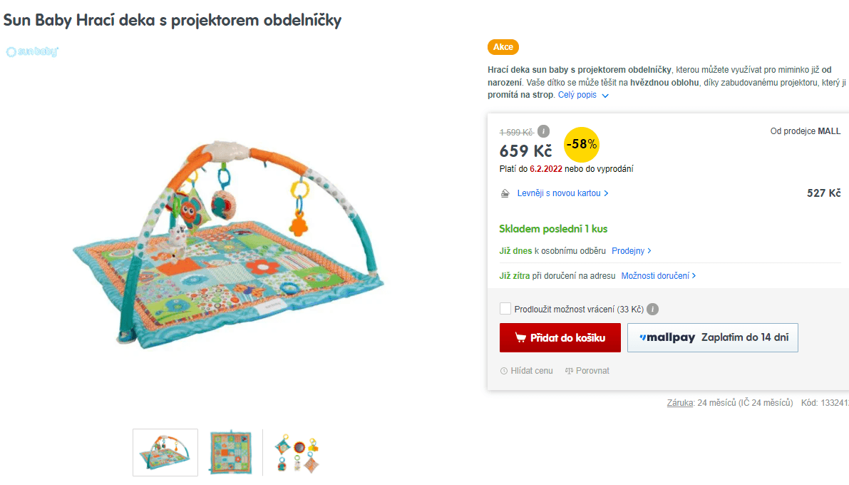 Hrací deka Sun Baby s projektorem, 0+