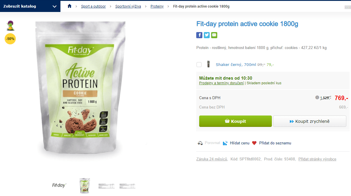 Protein Fit-day smoothie 1800 g