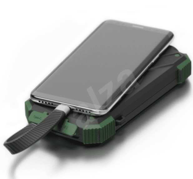 Solární bezdrátová powerbanka Alza, 20000mAh