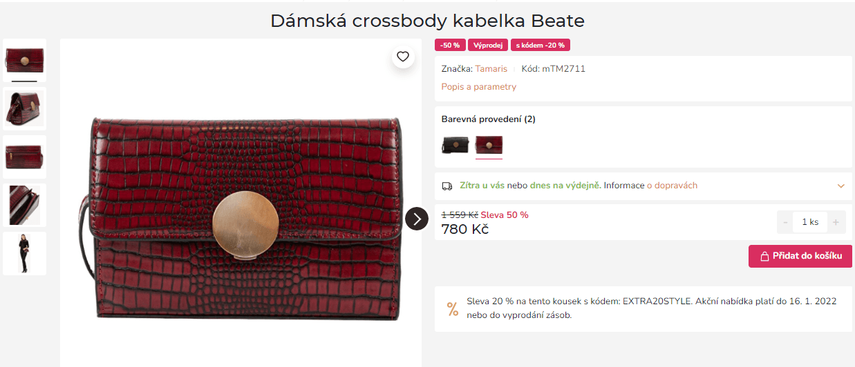 Dámská crossbody kabelka Tamaris