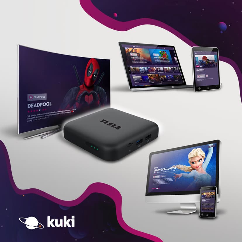 TESLA MediaBox XA400 + Kuki televize zdarma