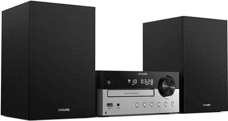 BT mikrosystém Philips, 60W, rádio, budík